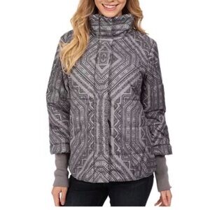 Prana Women's Patterned Lily Puffer in Gull Gray medium